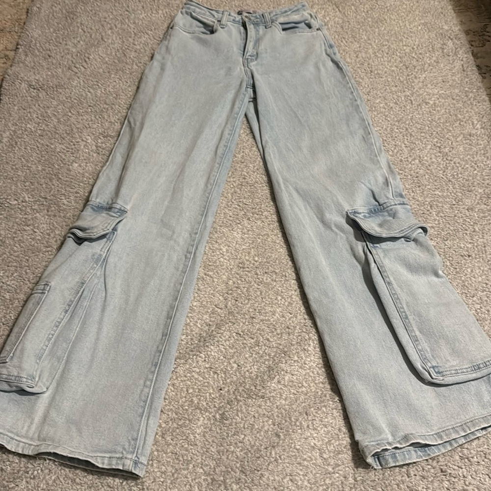 SO cargo wide leg jeans